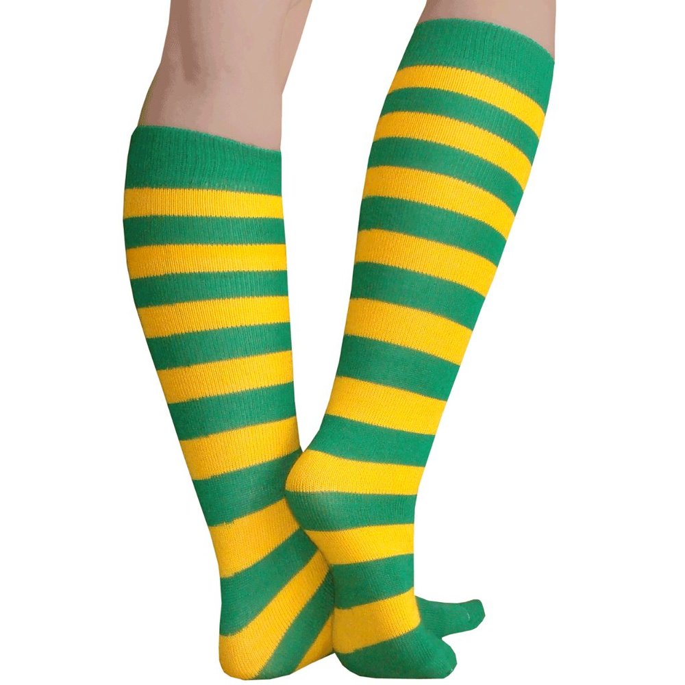 Green/Gold Striped Socks